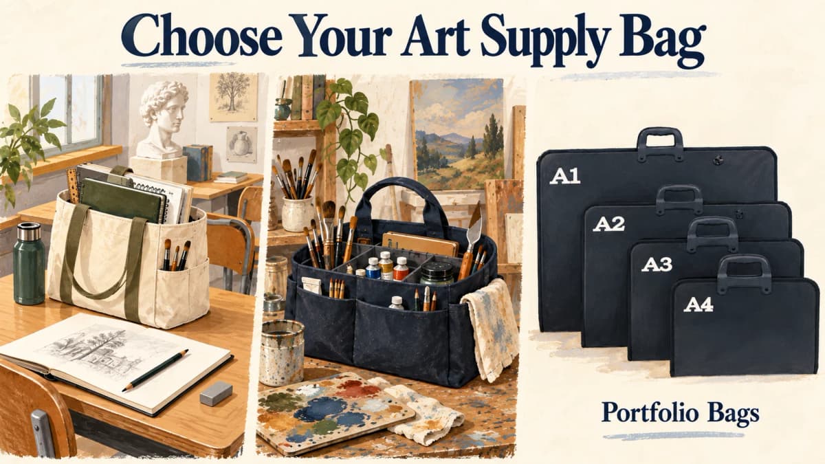 How to Choose an Art Supply Bag for Classes, Studios, and Travel