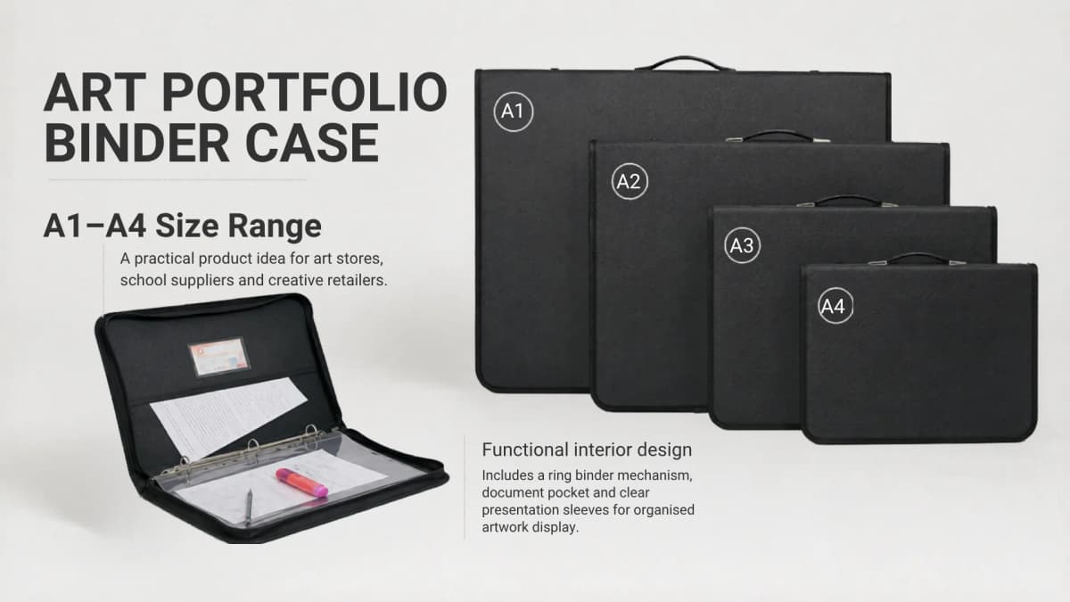 Art Portfolio Binder Case: A Practical A1–A4 Presentation Solution for Art Stores and School Suppliers