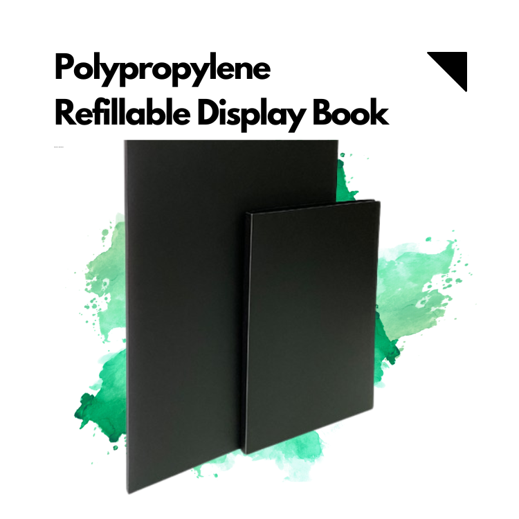 A3 Polypropylene Refillable Display Book Art Portfolio Folder with 20