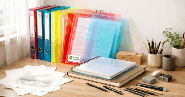 Polypropylene PP Stationery Folders and Document Organizers on Office desk
