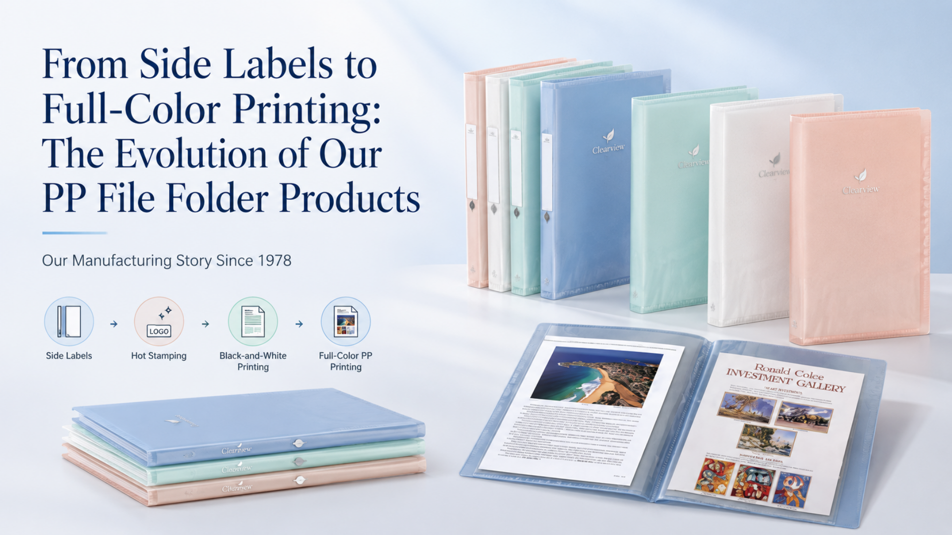From Side Labels to Full-Color Printing: The Evolution of Our PP File Folder Products
