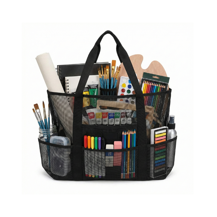 Flexible Mesh Art Supply Organizer Tote